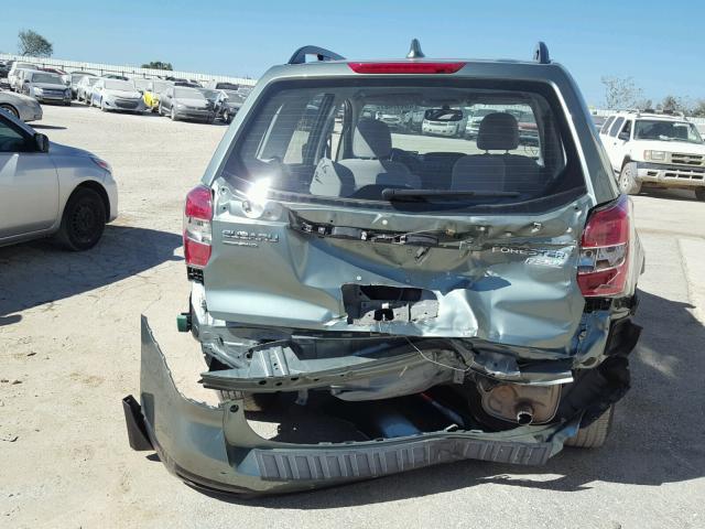 JF2SJABC3GH544041 - 2016 SUBARU FORESTER 2 GREEN photo 9