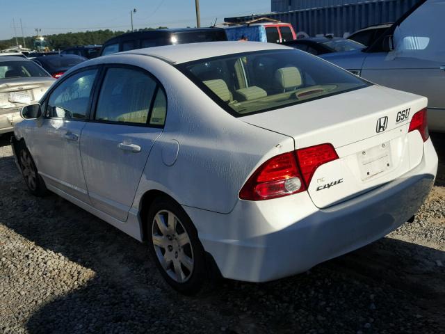 2HGFA16518H517252 - 2008 HONDA CIVIC LX WHITE photo 3