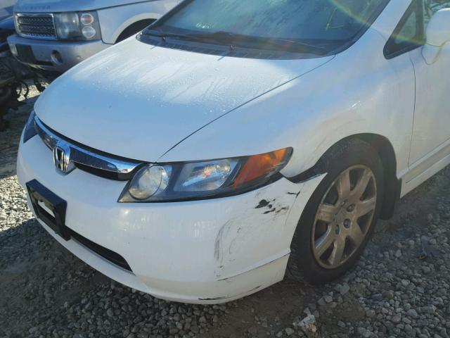 2HGFA16518H517252 - 2008 HONDA CIVIC LX WHITE photo 9