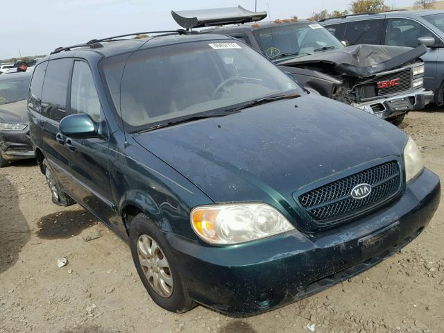 KNDUP131256623258 - 2005 KIA SEDONA EX GREEN photo 1