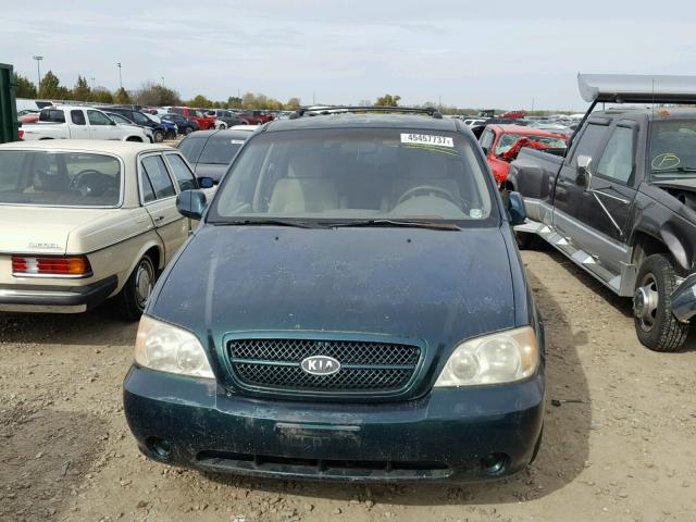 KNDUP131256623258 - 2005 KIA SEDONA EX GREEN photo 9