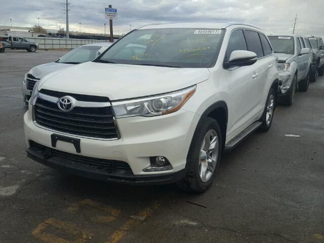 5TDDKRFHXGS302383 - 2016 TOYOTA HIGHLANDER WHITE photo 2