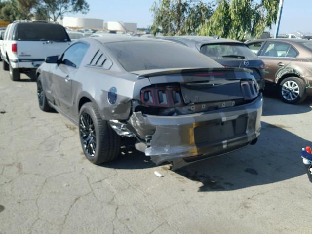 1ZVBP8AM8E5208025 - 2014 FORD MUSTANG GRAY photo 3