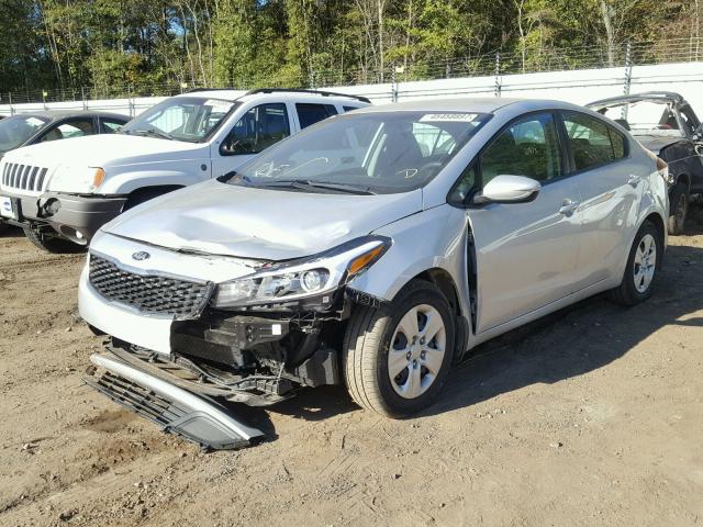 3KPFL4A70HE088474 - 2017 KIA FORTE LX SILVER photo 2