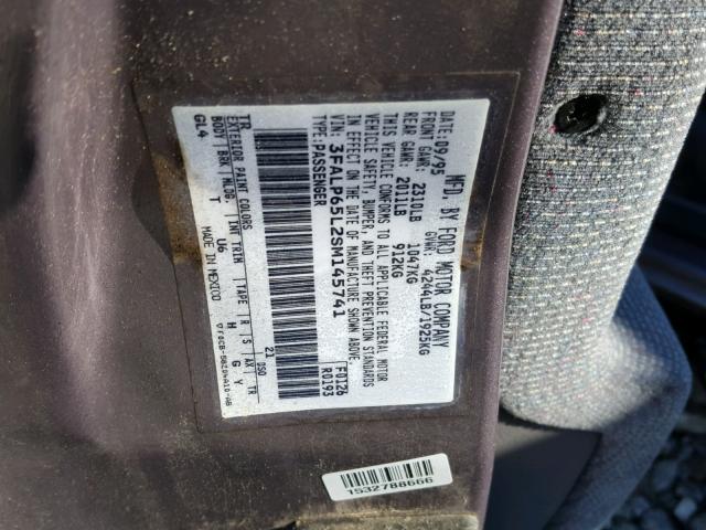 3FALP65L2SM145741 - 1995 FORD CONTOUR GL 灰色 照片 10