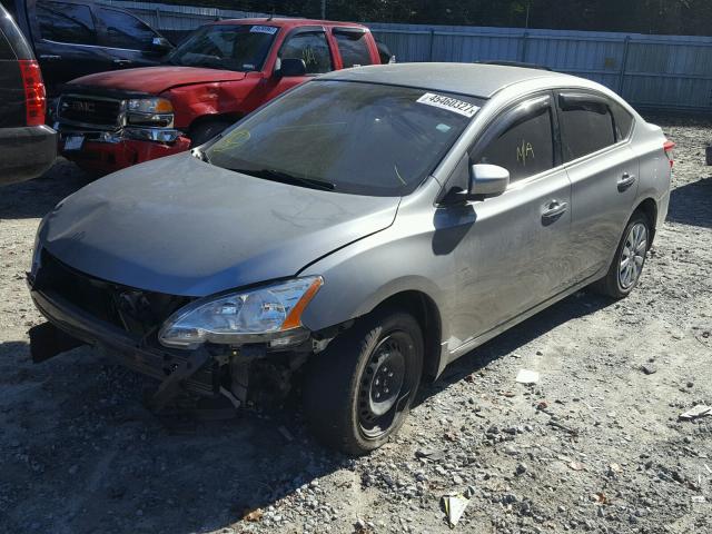 3N1AB7AP3EY280760 - 2014 NISSAN SENTRA S GRAY photo 2