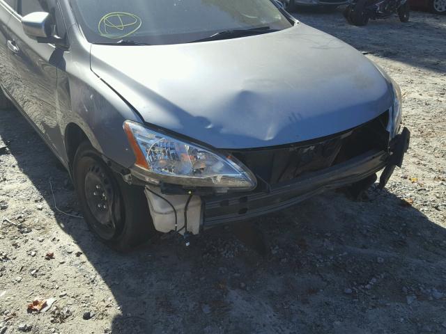 3N1AB7AP3EY280760 - 2014 NISSAN SENTRA S GRAY photo 9