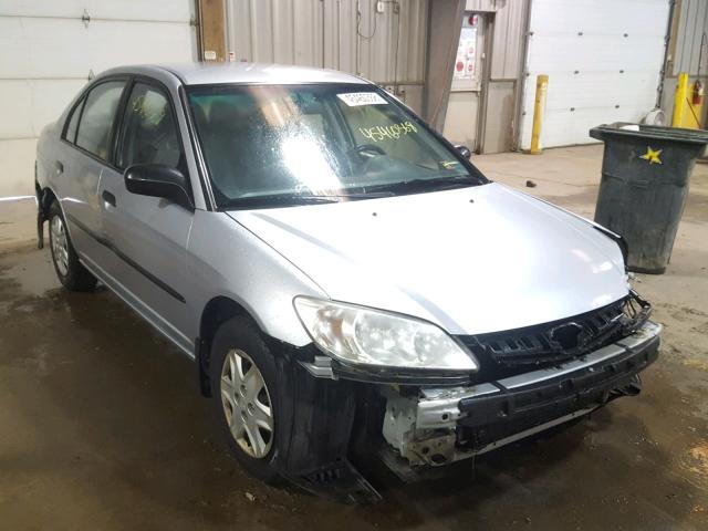 2HGES16315H505508 - 2005 HONDA CIVIC DX V SILVER photo 1