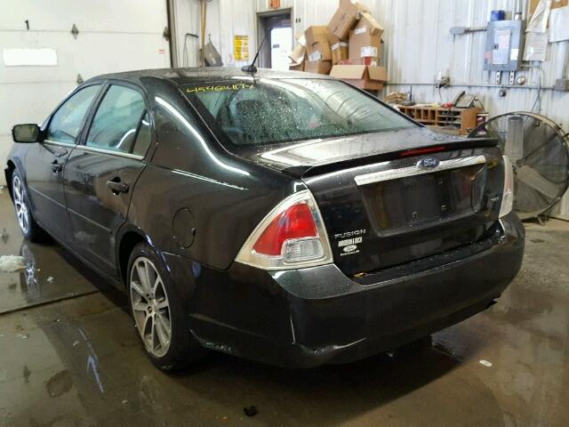 3FAHP08Z49R170723 - 2009 FORD FUSION BLACK photo 3