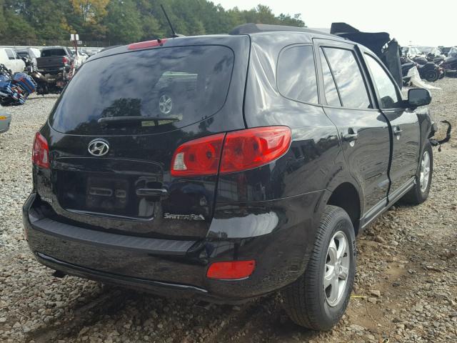 5NMSG13D38H151760 - 2008 HYUNDAI SANTA FE G BLACK photo 4