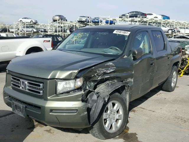 2HJYK16576H510853 - 2006 HONDA RIDGELINE GREEN photo 2