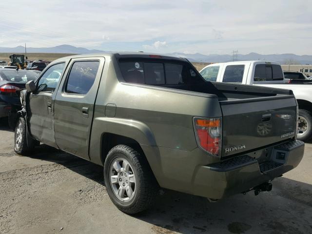 2HJYK16576H510853 - 2006 HONDA RIDGELINE GREEN photo 3