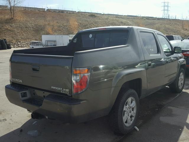 2HJYK16576H510853 - 2006 HONDA RIDGELINE GREEN photo 4