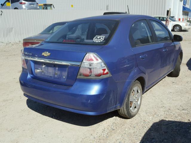 KL1TD56E49B330069 - 2009 CHEVROLET AVEO LS BLUE photo 4
