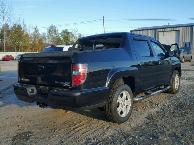 5FPYK1F55DB010317 - 2013 HONDA RIDGELINE BLACK photo 4