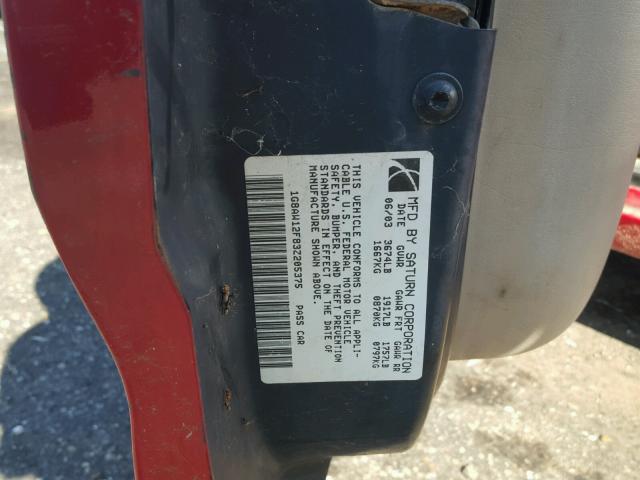 1G8AW12F83Z205375 - 2003 SATURN ION LEVEL Qırmızı foto 10