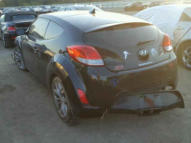 KMHTC6AD7CU077465 - 2012 HYUNDAI VELOSTER B BLACK photo 3