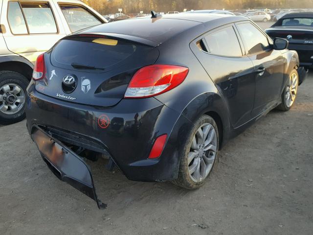 KMHTC6AD7CU077465 - 2012 HYUNDAI VELOSTER B BLACK photo 4