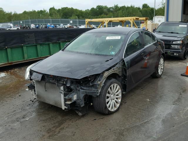 2G4GR5EK0C9161658 - 2012 BUICK REGAL BLACK photo 2