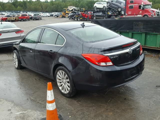 2G4GR5EK0C9161658 - 2012 BUICK REGAL BLACK photo 3