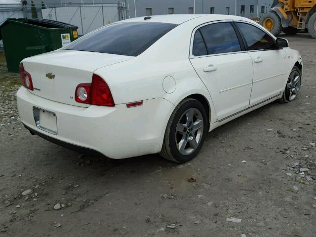 1G1ZH57B084235693 - 2008 CHEVROLET MALIBU 1LT WHITE photo 4