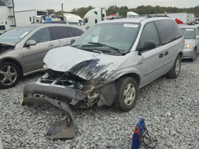 1B4GP25B51B116927 - 2001 DODGE CARAVAN SE SILVER photo 2