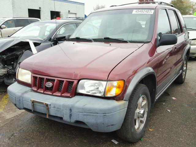 KNDJA723X25165786 - 2002 KIA SPORTAGE MAROON photo 2