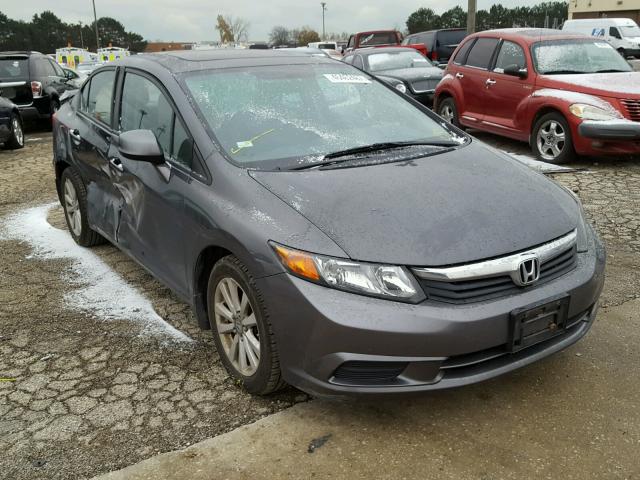 2HGFB2F88CH520767 - 2012 HONDA CIVIC EX GRAY photo 1