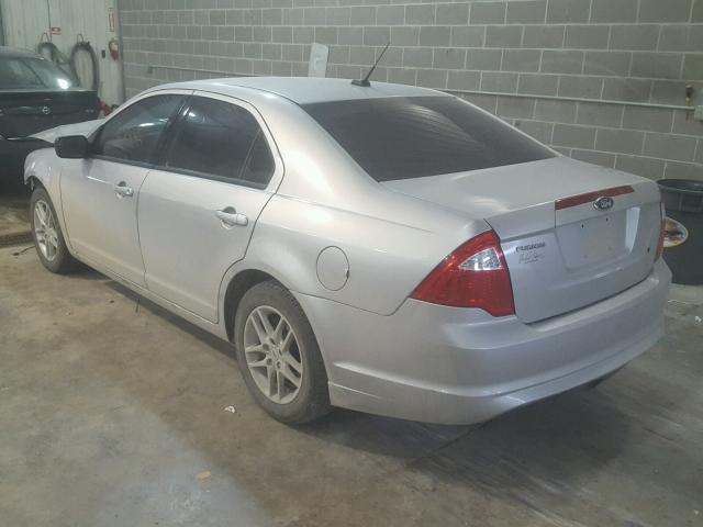 3FAHP0GA4CR124750 - 2012 FORD FUSION S GRAY photo 3