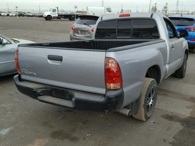 5TFNX4CN9EX042391 - 2014 TOYOTA TACOMA SILVER photo 4