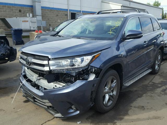 5TDDZRFH2HS419520 - 2017 TOYOTA HIGHLANDER BLUE photo 2