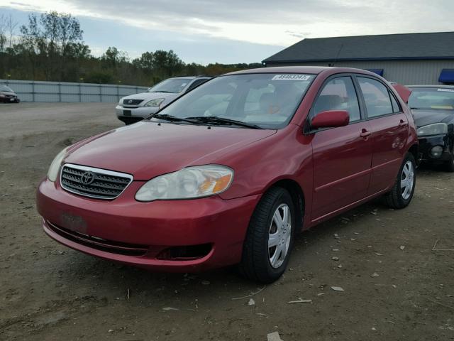 2T1BR30E87C820502 - 2007 TOYOTA COROLLA RED photo 2