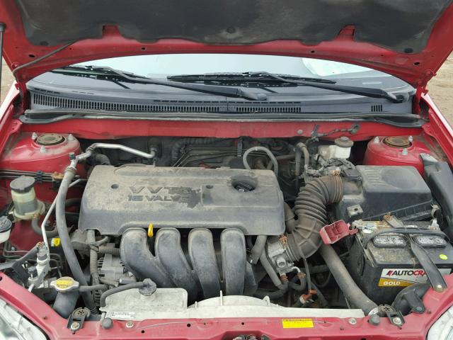 2T1BR30E87C820502 - 2007 TOYOTA COROLLA RED photo 7