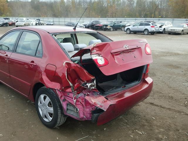 2T1BR30E87C820502 - 2007 TOYOTA COROLLA RED photo 9