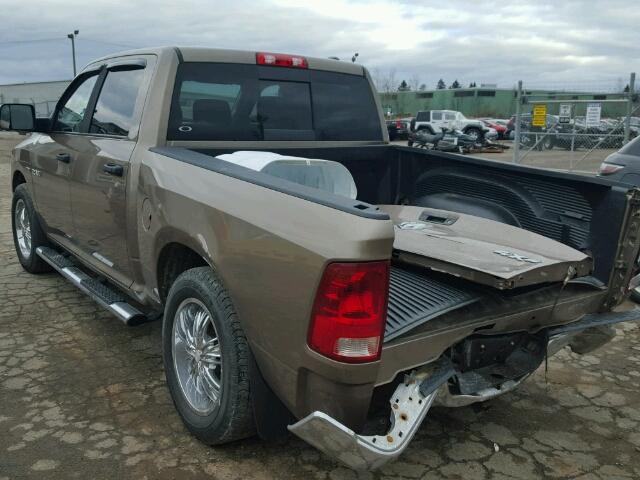 1D7RV1CT8AS236587 - 2010 DODGE RAM 1500 TAN photo 3