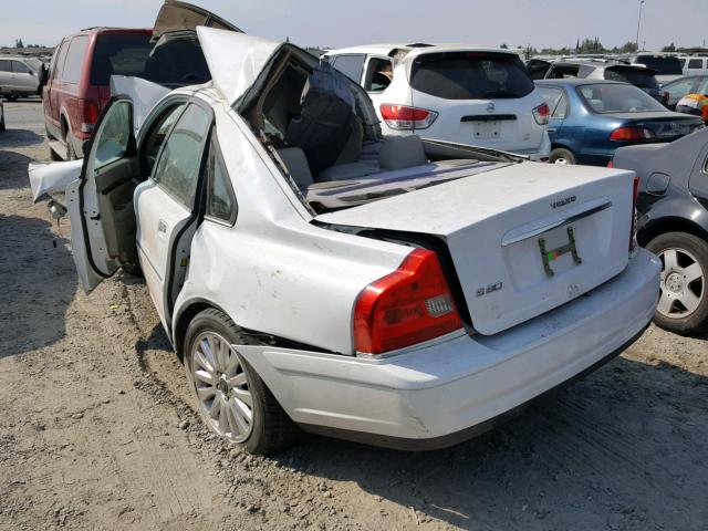 YV1TS592761445910 - 2006 VOLVO S80 2.5T WHITE photo 3