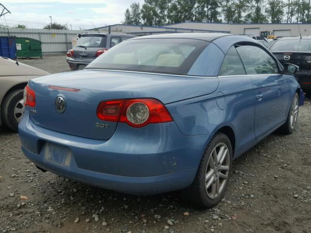 WVWFA71F99V010660 - 2009 VOLKSWAGEN EOS LUX TURQUOISE photo 4