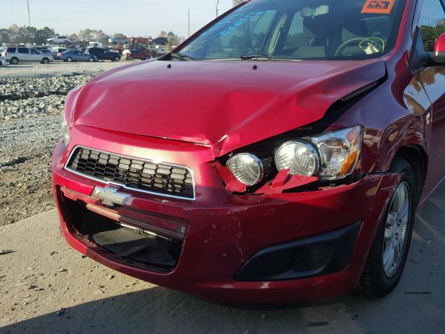 1G1JC6SH8F4167640 - 2015 CHEVROLET SONIC LT RED photo 9