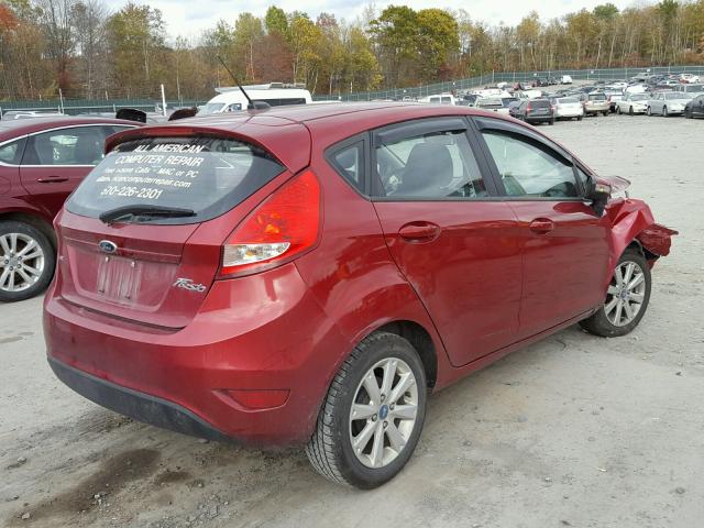 3FADP4EJ7DM157796 - 2013 FORD FIESTA SE RED photo 4