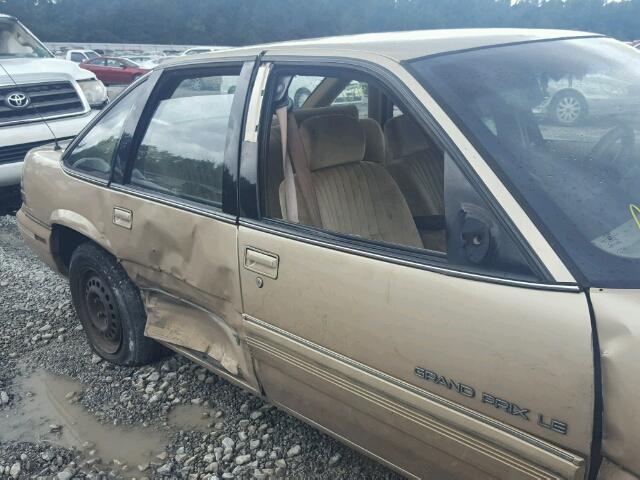 1G2WH54T0PF287226 - 1993 PONTIAC GRAND PRIX GOLD photo 9