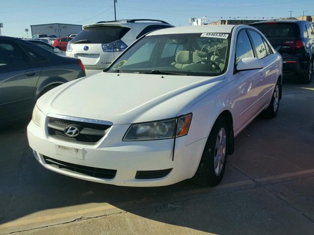 5NPET46C98H315528 - 2008 HYUNDAI SONATA GLS WHITE photo 2