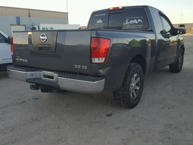 1N6AA06A14N540013 - 2004 NISSAN TITAN XE GRAY photo 4