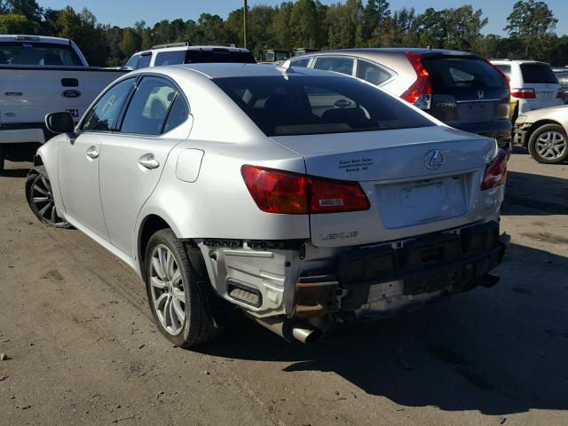 JTHCK262375011646 - 2007 LEXUS IS 250 SILVER photo 3