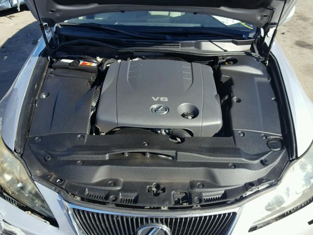 JTHCK262375011646 - 2007 LEXUS IS 250 SILVER photo 7