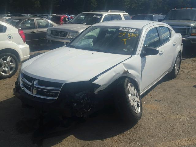 1B3BD4FB9BN606269 - 2011 DODGE AVENGER EX WHITE photo 2