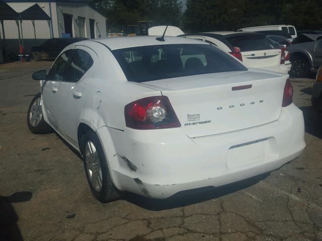 1B3BD4FB9BN606269 - 2011 DODGE AVENGER EX WHITE photo 3