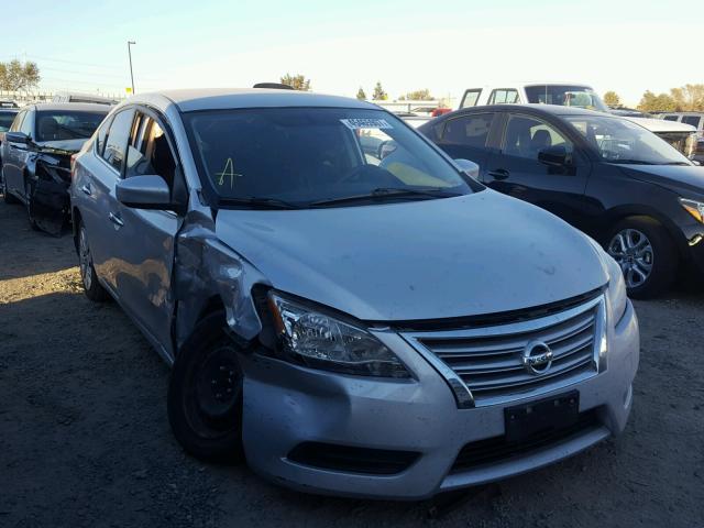 3N1AB7AP8EL672243 - 2014 NISSAN SENTRA S SILVER photo 1