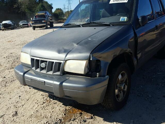 KNDJA723425115286 - 2002 KIA SPORTAGE GRAY photo 9