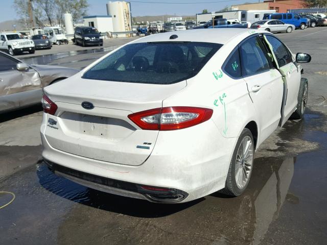 3FA6P0H97ER345239 - 2014 FORD FUSION SE WHITE photo 4