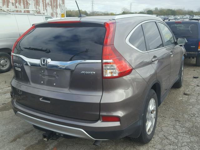 5J6RM4H74FL045626 - 2015 HONDA CR-V EXL BROWN photo 4